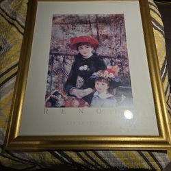 25.5 ×31.5 Paint And Frame Exelent Condition  RENOIR SUR LA TERRASSE 