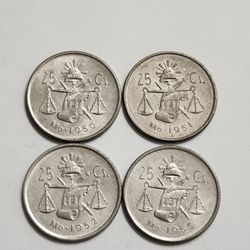 Mexico Silver 25 Centavos - Monedas De Pkata 25 Centavos Mexico