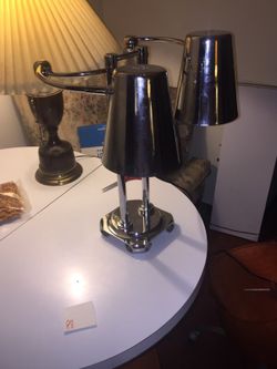 Chrome dual food service heat lamp