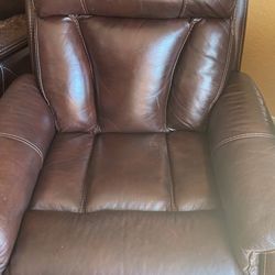 Dark Brown Leather Recliner