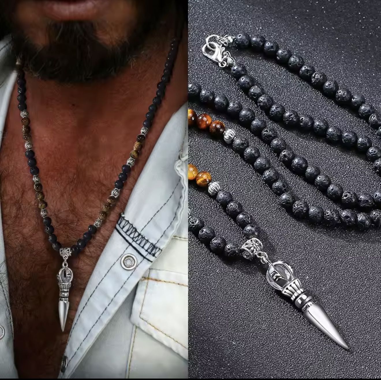 TIBETAN BUDDHIST PHURBA KILAYA THE MAGIC DAGGER WITHTIGER’S EYE LAVA ...