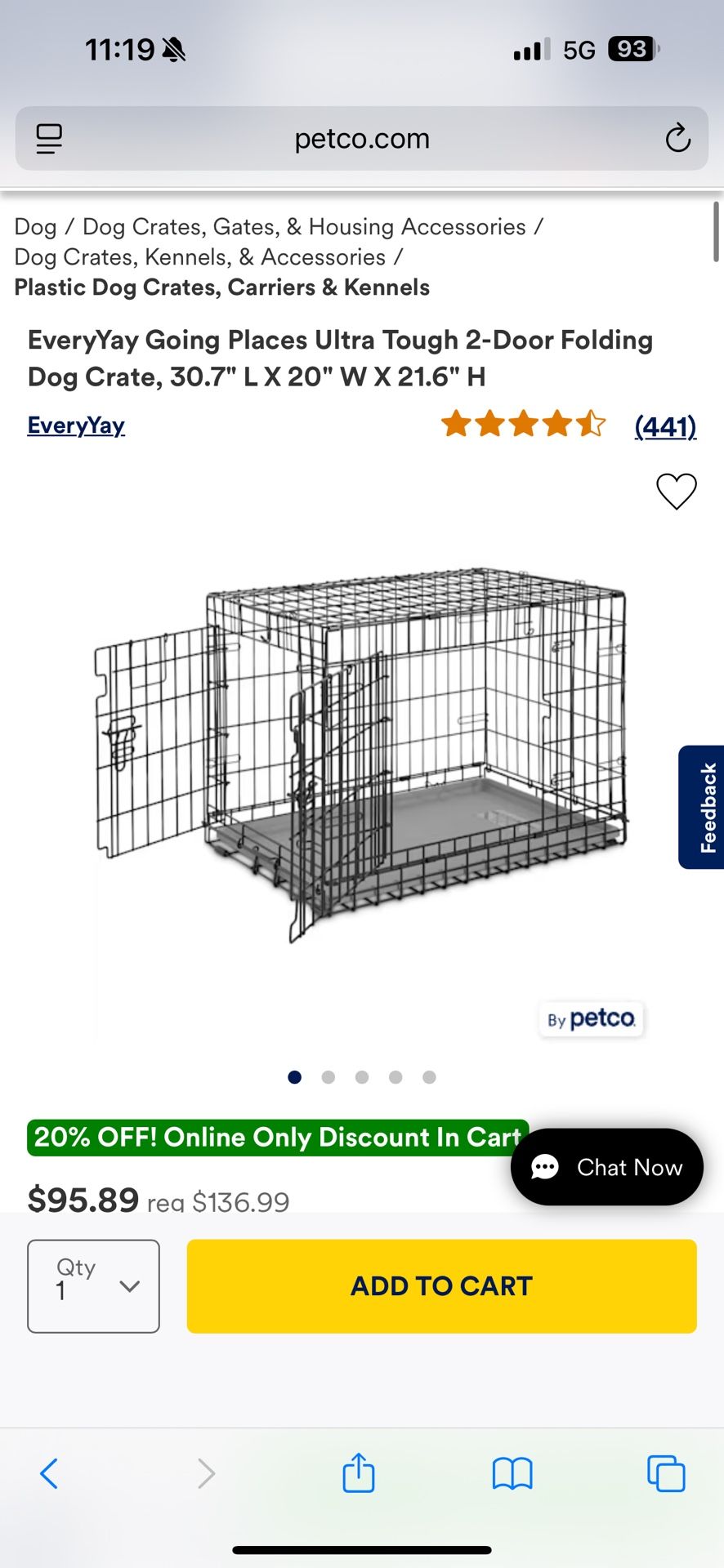 Dog Crate 2 Door Medium