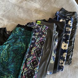 6 Pairs of Yoga Leggings Gym Pants Size Small Nike Under Armor & More