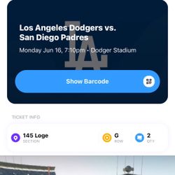 DODGERS TICKETS THIS MONDAY 