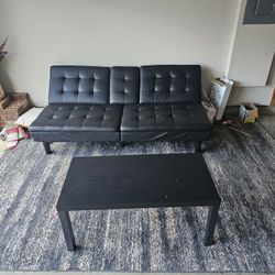 Futon With Table And Rug