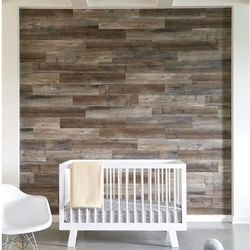 10 Boxes / 210 Sq Ft. - Gorgeous Decorative Peel & Stick  Wall & Floor  Vinyl Planks (Better than Wallpaper)  BLAZED BARNWOOD ($23 ea /$200 for 10bx)