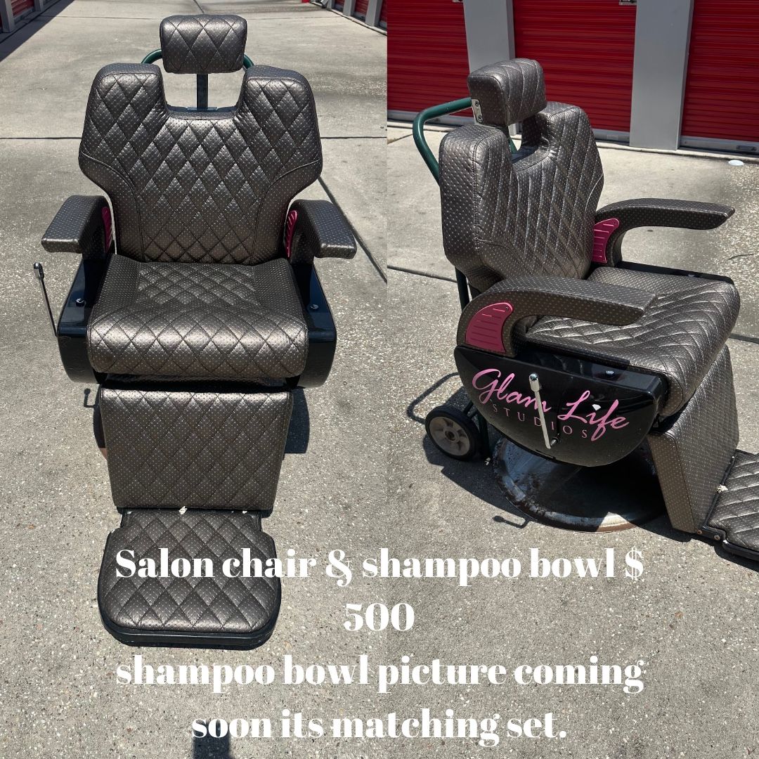 Salon Chair & Shampoo bowl