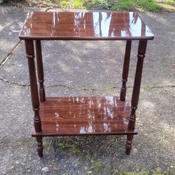 2 Tier Wooden Side Table