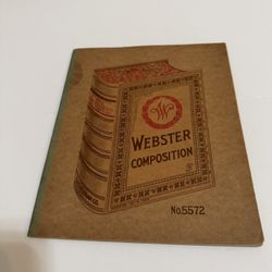 1921 Webster Composition Book Antique