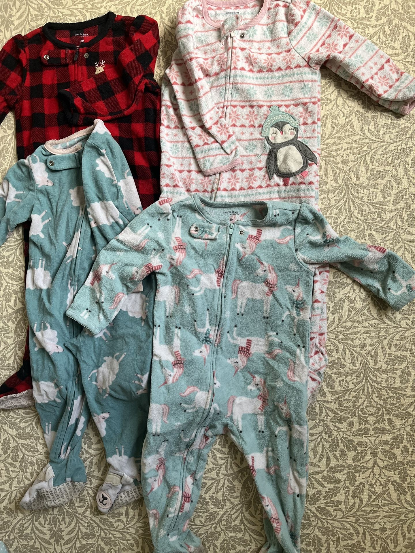 18 Month Fleece Pajamas - 4 Items