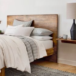 West Elm Anton Bed, Queen, Burnt Wax