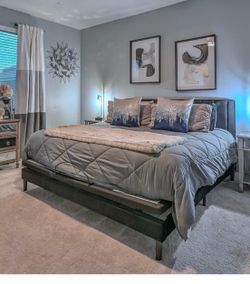 King Bed frame and mattress