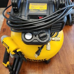 Dewalt 6 Gal. 165psi Portable Electric Pancake Air Compressor *like New* Package Deal