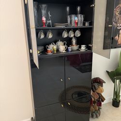 Black china cabinet