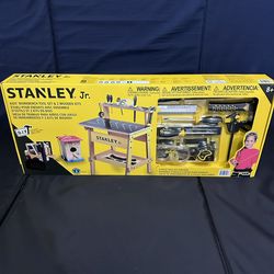 Brand New Stanley Jr. Kids Workbench Tool Set and 2 Wooden Kits, U047-K02-T09-SY