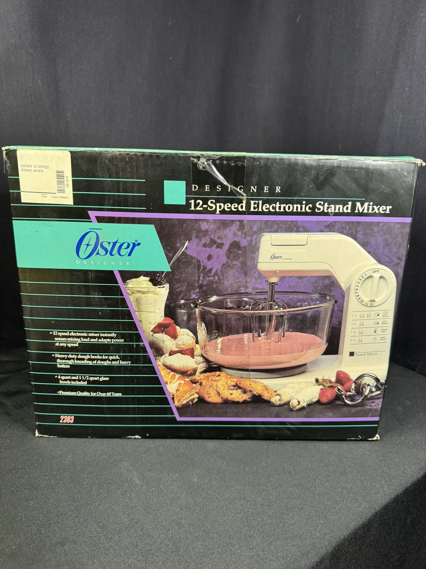 Vintage Oster NEW 12-Speed Electronic Stand Mixer 2383