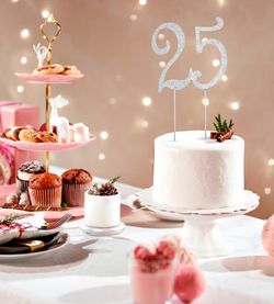 25 Cake Topper