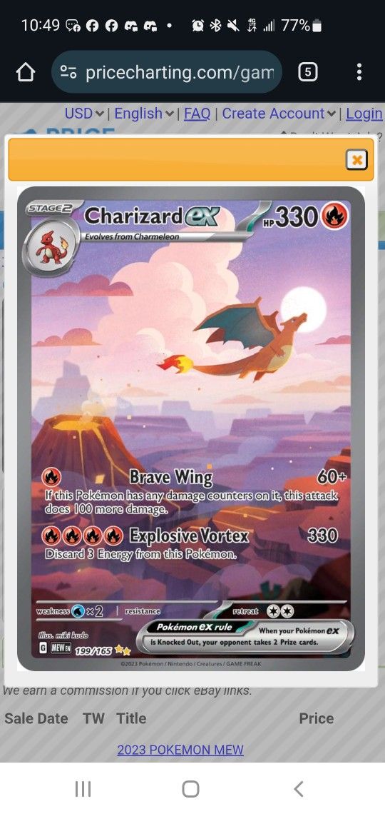 Psa 10 Charizard #199 