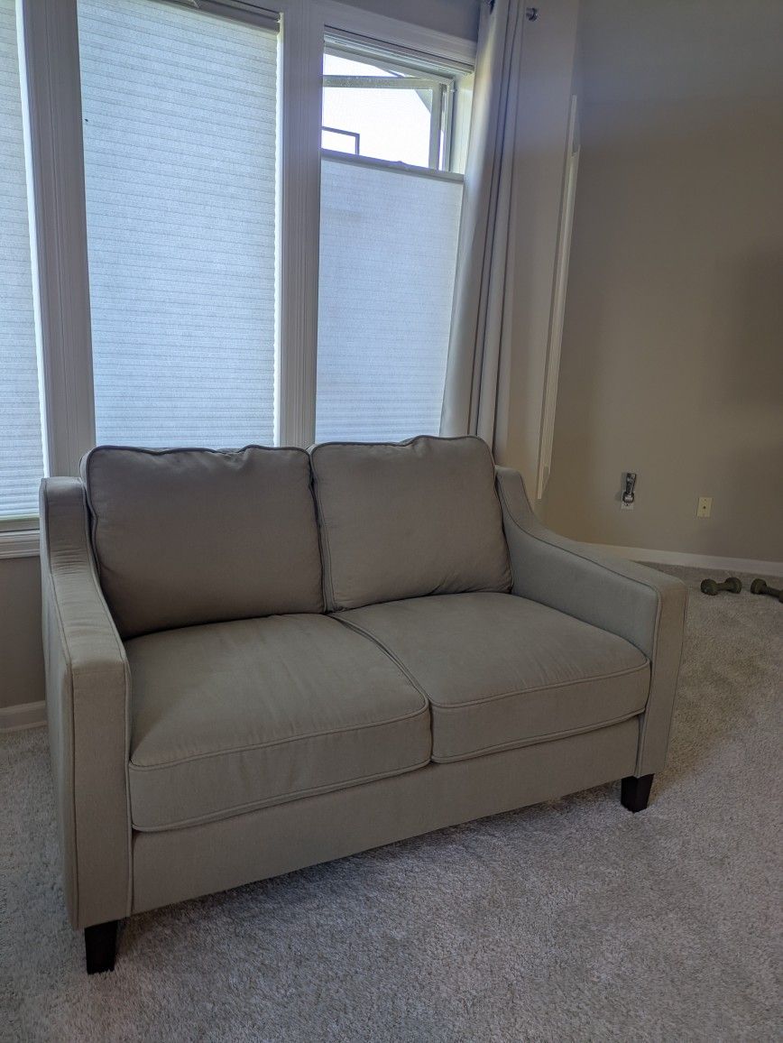 Beige Loveseat