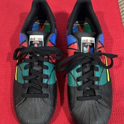 Adidas Superstar Pure Colorful Trefoil Core Black FU9518 Mens 11.5 Pre-Owned - Very Nice Condition