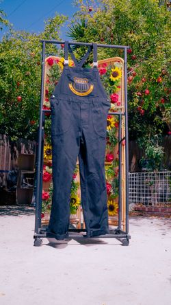 "Honor The Gift" Overalls, Black with Golden/Silver Accents, Size 30