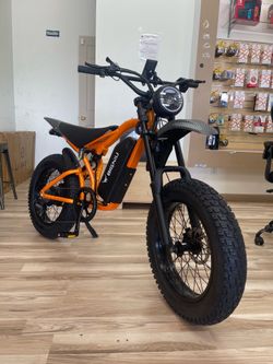 Bigniu Electric Bike Orange 40mph ebike Financing $49 Down Payment