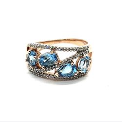 10K RG Diamond Stone Ring EPJ029482