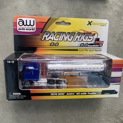 Auto World Slot Car Semi Truck Racing Rigs 1974 GMC