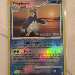 Pokemon Card - Prinplup 58/130 Reverse Holo Stamp Burger King Promo - NM