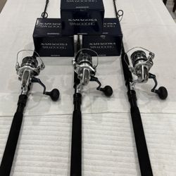 New Shimano Saragosa SW6000HG on Palmetto 7’0” 17-40lb Rods 
