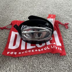 DIESEL BELT | Metal Oval D Logo | 75cm/30in