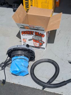 Bucket Head 5 Gal. Wet/Dry Vac Powerhead Shop Vacuum with Filter & Hose – Open Box