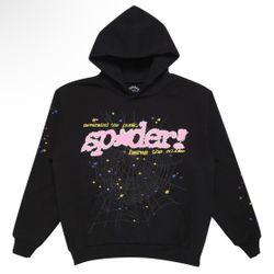 Sp5der “P*nk” Black Hoodie (Size S) – Brand New!