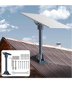 🔥Brand new 🔥 Starlink Gen 3& Gen 4/4X Mount Adapter, 15.7" Heavy Duty Steel Pivot Pole Pipe with Adjustable Base, Roof Mount Kit Compatible with Sta