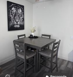 Comedor Gris 4 Sillas