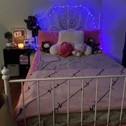 Full Size White IKEA Bed Frame