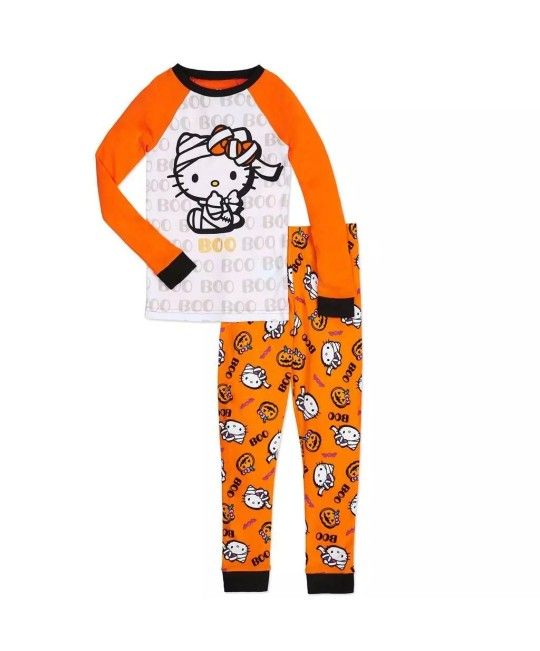 Sanrio Hello Kitty Halloween Girls Pajamas Set Size 10 Large