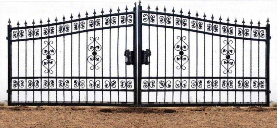 Brand New 16 Ft Wide Wrought Iron Gate