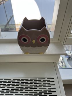 Cute Handmade Owl Plant Pot 