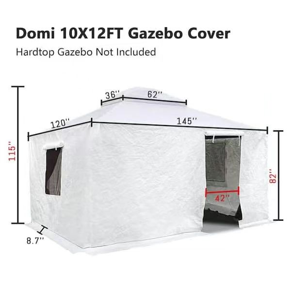 10 ft. x 12 ft. Universal Winter Gazebo Cover for Hardtop Gazebos $60