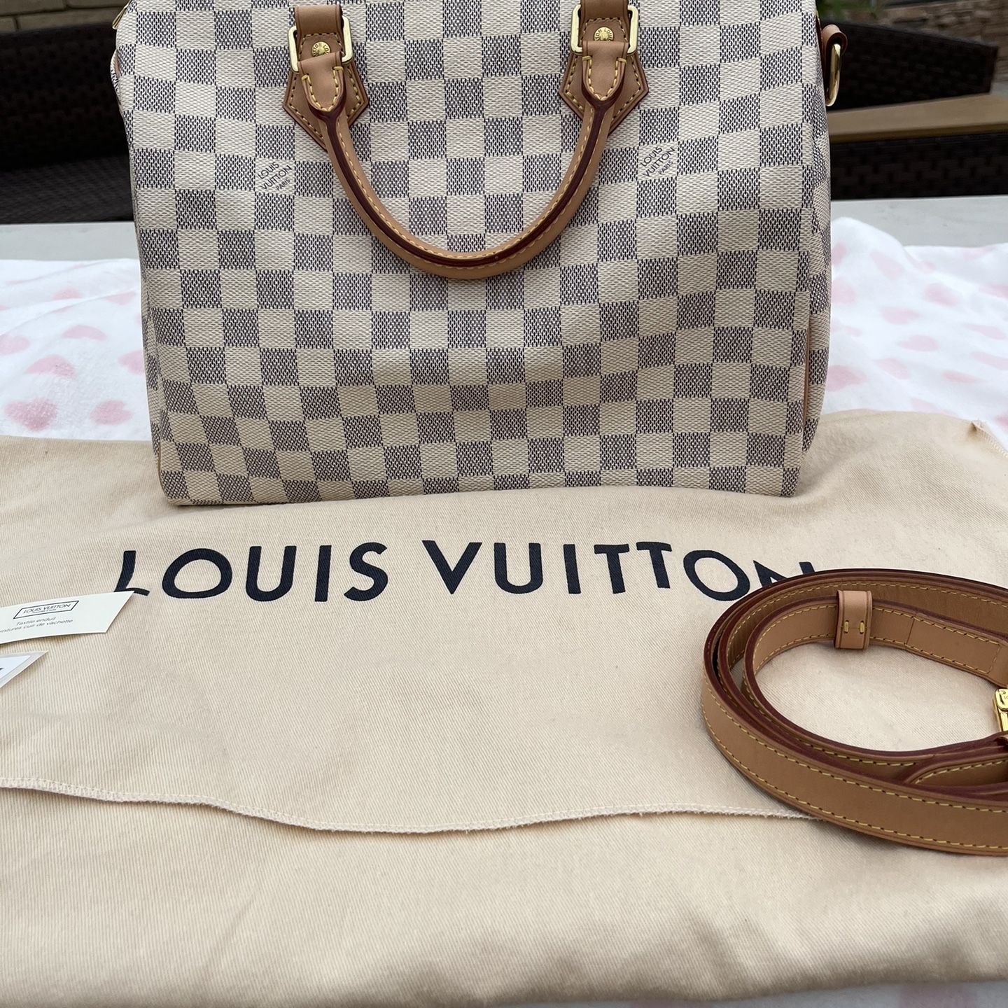Louis Vuitton Speedy Bandouliere 30 Damier Azur for Sale in