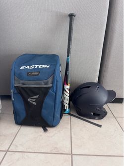 Easton bag vibe baseball bat and helmet