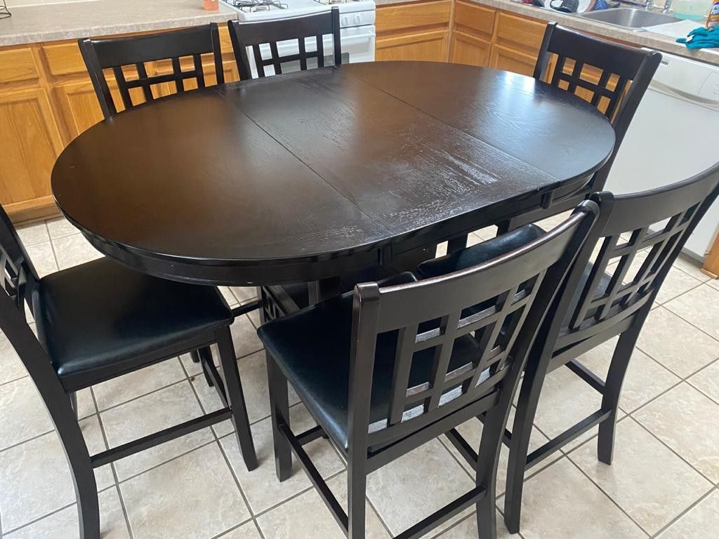 High table and chairs