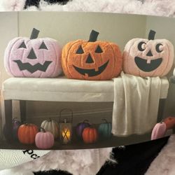 Cupcakes And Cashmere Set Of 3 Huge Pumpkin Pillows 