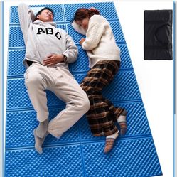 Camping Foam Sleeping Pad Lightweight Closed Cell Folding Camping Mat Moisture-Proof Camping Mattress Portable for Outdoor Hiking Mountaineering Blue