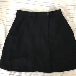 Black Mini Skirt With Shorts Under