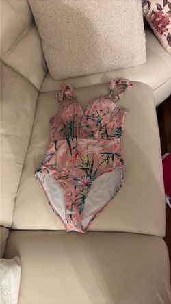 One Piece Floral Bathing Suit Size Small