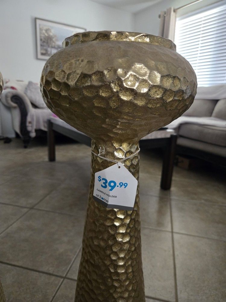 Gold Furniture Candle Holders. New