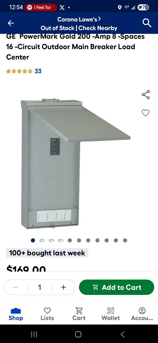200 Amps Pannel Box