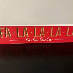 Fa La La La La Christmas Wood Sign